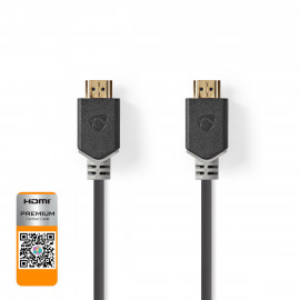 Nedis Câble HDMI™ Haute Vitesse Premium avec Ethernet Connecteur HDMI™ vers Connecteur HDMI™ 5,00 m Anthracite