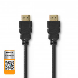 Nedis Câble HDMI™ Haute Vitesse Premium avec Ethernet Connecteur HDMI™ vers connecteur HDMI™ 2,00 m Noir