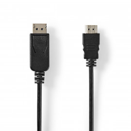 Nedis Câble DisplayPort vers HDMI™ DisplayPort Mâle Connecteur HDMI™ 3,0 m Noir