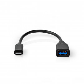 Nedis Câble Adaptateur USB-C™ USB-C™ Mâle A Femelle 0,2 m Noir