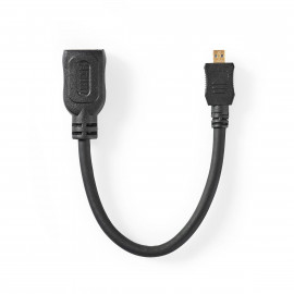 Nedis Câble HDMI™ Haute Vitesse avec Ethernet Connecteur HDMI™ Micro Entrée HDMI™ 0,2 m Noir