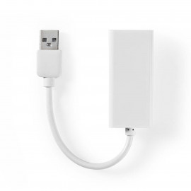Nedis Adaptateur USB 2.0 USB-A Mâle - RJ45 Femelle 10/100 Mbit 0,2 m Blanc