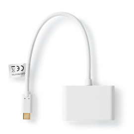 Nedis Adaptateur USB-C 3.0 USB-C Mâle - Deux USB-A Mâles 0,2 m