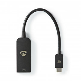 Nedis Adaptateur USB USB 3.2 Gen 1 USB Type-C™ Mâle DisplayPort femelle 0.20 m Ronde Plaqué nickel PVC Noir Sac en plastique