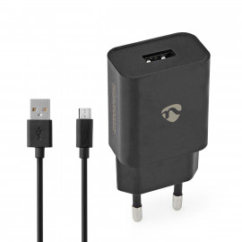 Nedis Chargeur mural 5 W Fonction de charge rapide 1.0 A A Nombre de sorties: 1 USB-A Micro USB (Loose) Câble 1.00 m Single Voltage Output