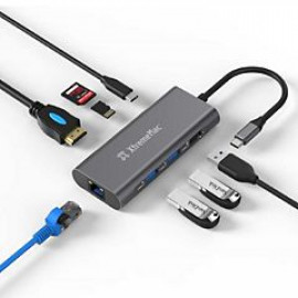 XTREMEMAC Hub USB-C Xtrememac Type C HDMI 3xUSB-A SD SDHC USB-C Ethernet