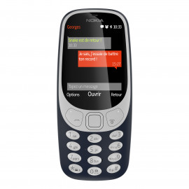 Nokia Nokia 3310 (2017) Bleu nuit - Téléphone 2G Dual SIM - RAM 16 Mo - Ecran 2.4" 240 x 320 - Bluetooth 3.0 - 1200 mAh