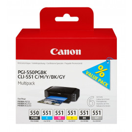 CANON Canon PGI-550/CLI-551 PGBK/C/M/Y/BK/GY Multi Pack