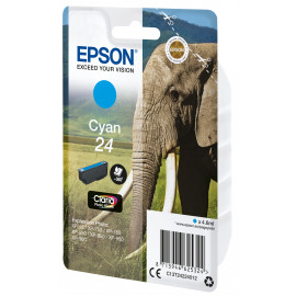 EPSON 24 cyan ink  24 cartouche encre cyan capacite standard 4.6ml 360 pages 1-pack RF-AM blister