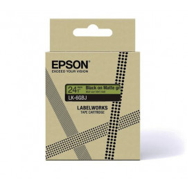 EPSON Matte Tape Green/Black 18mm 8m LK-5GBJ