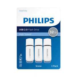 PHILIPS Pack Trio USB 2.0 32GB Snow Edition Grey