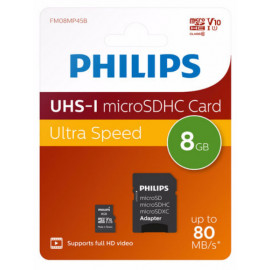 PHILIPS Carte microSDHC  PHMSD08C10 8 Go