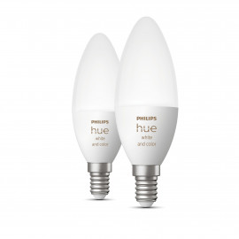 PHILIPS Hue White and color flamme E14 x2