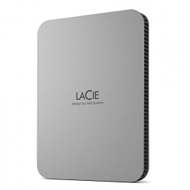 LaCie Mobile Portable HDD 1To USB silver  Mobile Drive HDD USB-C 1To 2.5p Moon Silver with USB-C cable