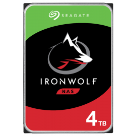 Seagate NAS HDD 4To IronWolf  NAS HDD 4To IronWolf 5400tpm 6Gb/s SATA 256Mo cache 3.5p 24x7 CMR for NAS and RAID rackmount systems BLK