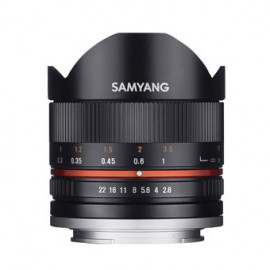 Samyang Objectif hybride  8mm f/2.8 UMC Fisheye II Noir pour Sony E
