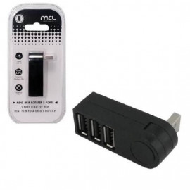 MCL Samar Mini hub rotatif 3 ports USB 2.0