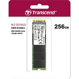 TRANSCEND 256GB, Simple Face, M.2 2280 SSD, SATA B+M Key, TLC (pour Notebook ultra-fin)