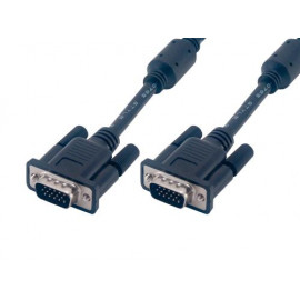 MCL Samar Câble S-VGA HD15 mâle / mâle surblindé 3 coax + 9 fils - 3m Noir