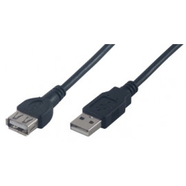 MCL Samar Rallonge USB 2.0 type A mâle / femelle - 2m Noir ( MC922AMF-2M/N )