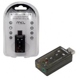 MCL Samar Convertisseur USB 2.0 vers Audio effet 7.1 casque et micro