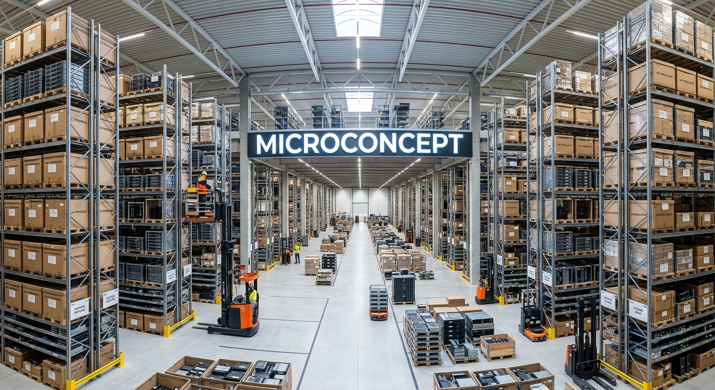 Entrepôt logistique matériel informatique de pointe MC Philea