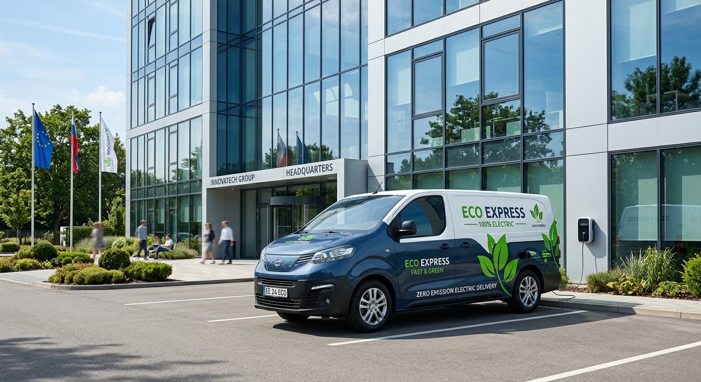 Fourgon de livraison Microconcept 100% Electrique DPD - Engagement vert et Eco-responsabilité informatique